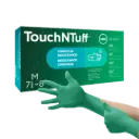 GUANTE DE NITRILO NO ESTERIL, MEDIANO, CONTRA SALPICADURAS QUIMICAS, LIBRE DE POLVO, VERDE, 100 PZAS, TOUCH N TUFF