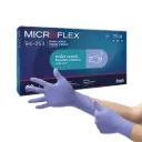 GUANTE DE NITRILO NO ESTERIL, GRANDE, PUÑO LARGO, PROTEECION AVANZADA, LIBRE DE POLVO, AZUL VIOLETA, 50 PZAS, MICROFLEX