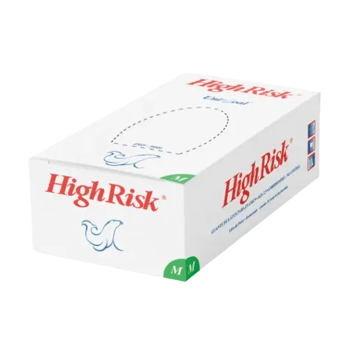 [DIM015-G] GUANTE DE LATEX NO ESTERIL "HIGH RISK", GRANDE, LIBRE DE POLVO, AZUL, 50 PZAS, UNISEAL